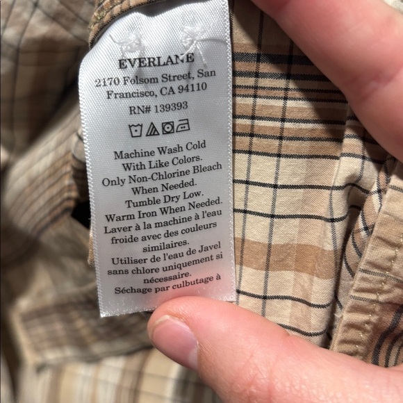 EVERLANE button down plaid shirt - Picture 3 of 7